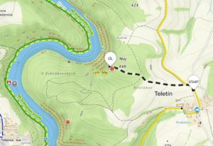 Kliknutím zobrazíte trasu na Mapy.cz