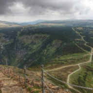 Výhled na Obří sedlo a Úpské rašeliniště