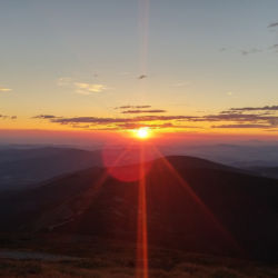 Východ Slunce na Sněžce