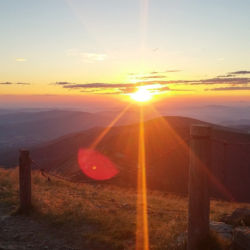 Východ Slunce na Sněžce