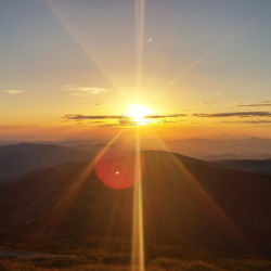 Východ Slunce na Sněžce