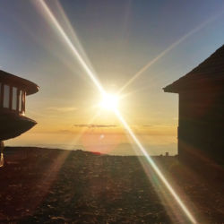 Východ Slunce na Sněžce