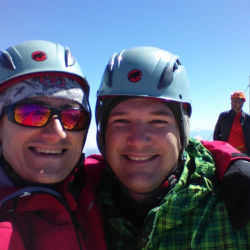 Radost z dosažení vrcholu hory Triglav