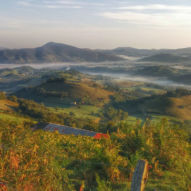 Svítání na francouzské straně Pyrenejí