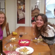 Vaření a společná večeře s kamarádkami z Polska a Itálie