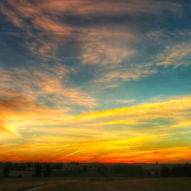 Několik okamžiků těsně před východem slunce na Mesetě