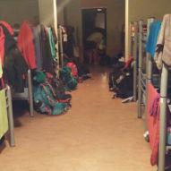 Takový typický večer na ubytovně pro poutníky